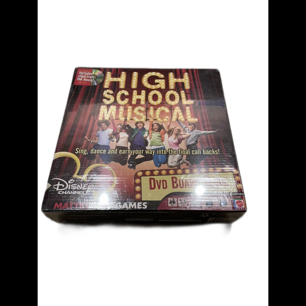 High School Musical Board Game Disney DVD Mattel New Sealed Collectible